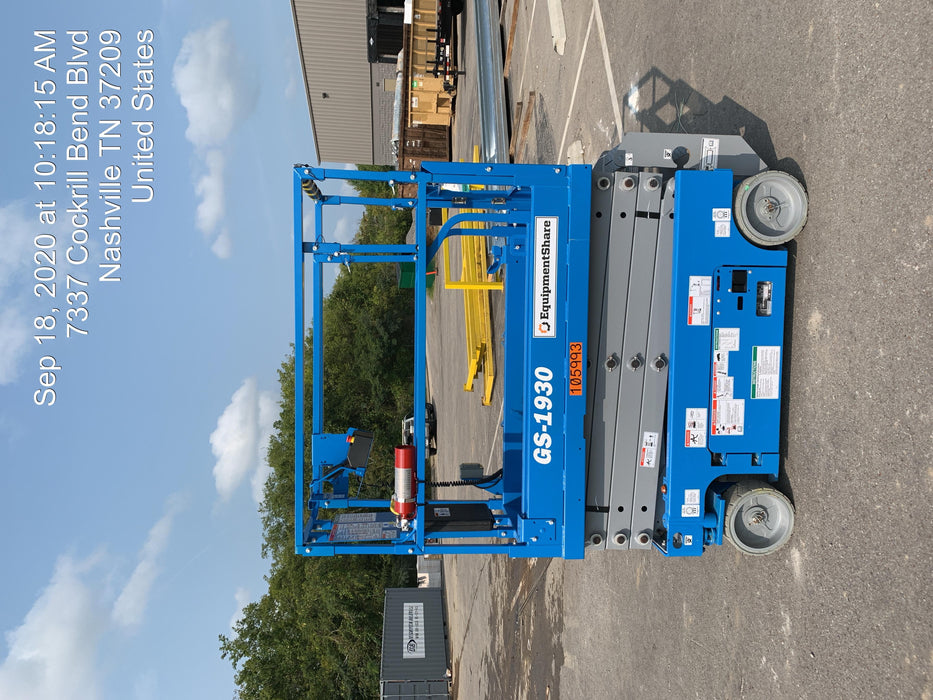 2020 Genie GS-1930 Solid Non Marking Tires, Beacon, Folding rails with half height swing gate
