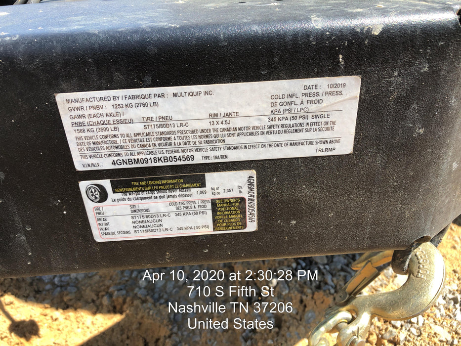 2019 Multiquip DLW400ESA4 Dual Pack, Trailer Mounted