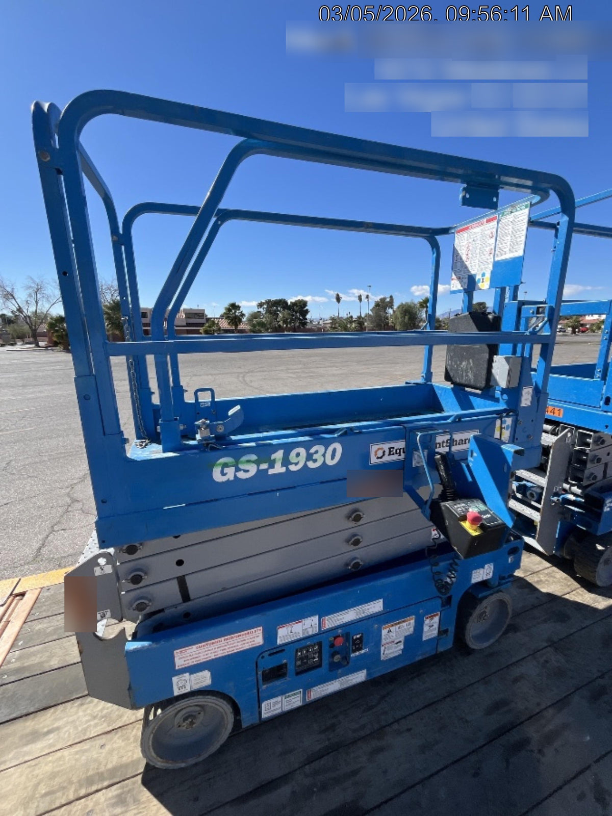 2019 Genie GS-1930 Fixed rails with chain Entry