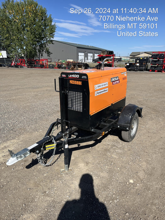 2022 Lincoln Electric LE400 Kubota V1505, Trlr, Cable Rack, Light Kit, ES Decals, T3