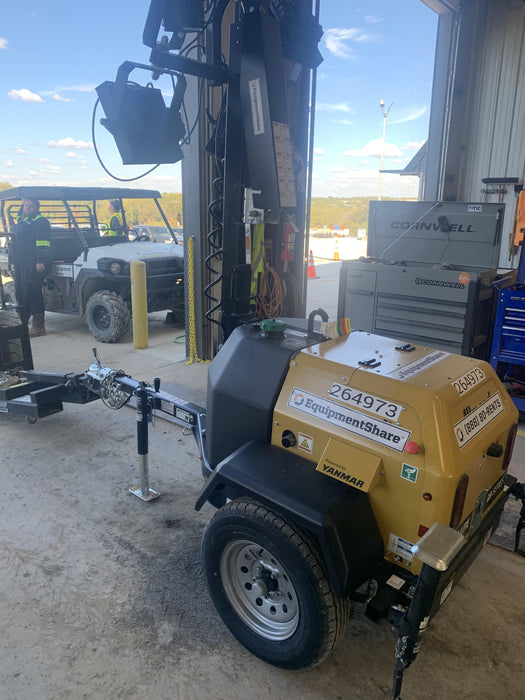 2022 Allmand NLV3GR (4) LED Light Fixture 350W, 23' Vertical Mast, 3kW Prime, Towable, ES Decals, T3