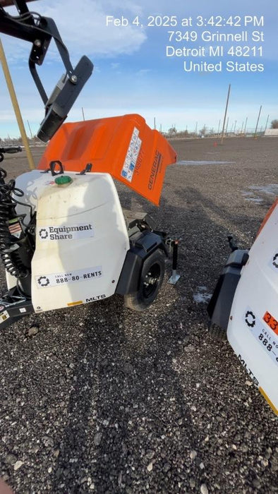 2024 Generac MLT2 Diesel, Flex Switch 120V Input, Powerzone Controller, 
(4) 320W LED Lights, 4kW Generator, 39.9 Gal Fuel Tank, 2" Ball, T3