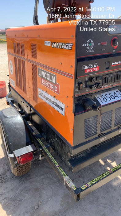 2021 Lincoln Electric Vantage 549X Ready Pak 3, ORANGE (includes trailer, cable rack, fender light kit)