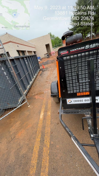 2021 Lincoln Electric Vantage 549X Ready Pak 3, ORANGE (includes trailer, cable rack, fender light kit)