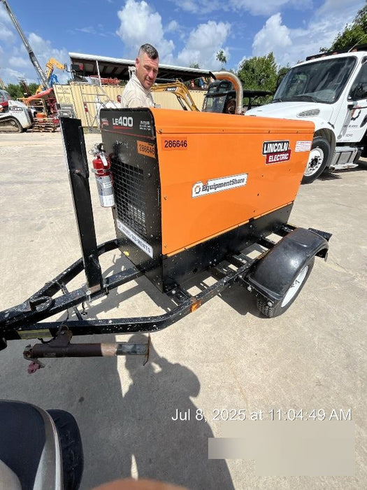 2022 Lincoln Electric LE400 Kubota V1505, Trlr, Cable Rack, Light Kit, ES Decals, T3