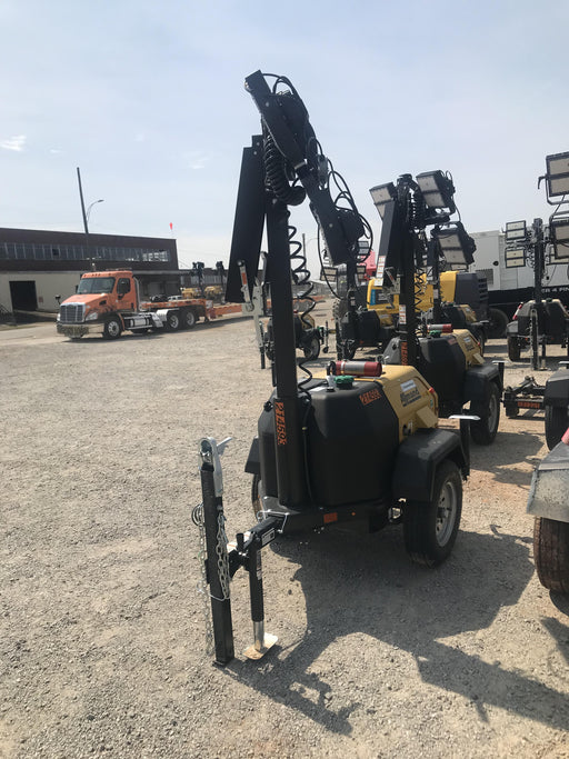 2022 Allmand NLV3GR (4) LED Light Fixture 350W, 23' Vertical Mast, 3kW Prime, Towable, Deep Sea L401, Leveling Jacks, Yanmar T4F 5.8hp