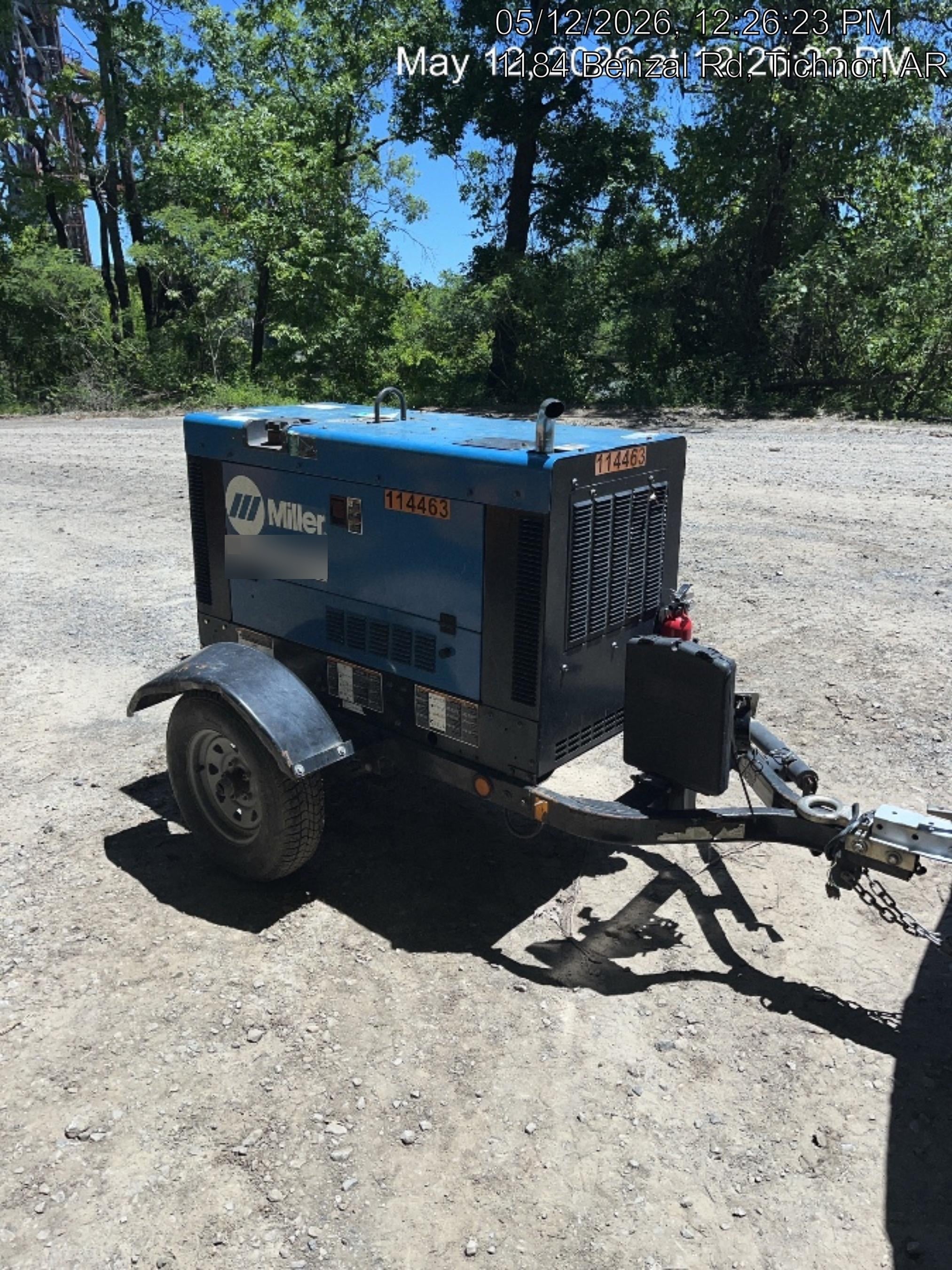 2020 Miller Electric BIG BLUE 400 Trailer Mounted Welder