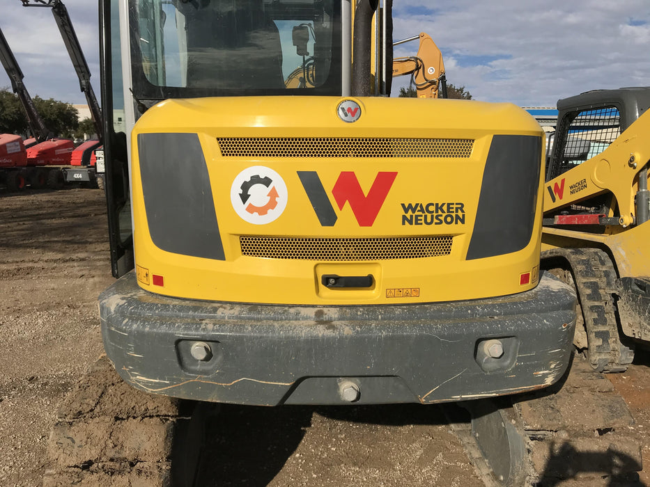 Wacker Neuson ET90 Enclosed Cab, Hybrid Tracks, Long Dipperstick, Bucket