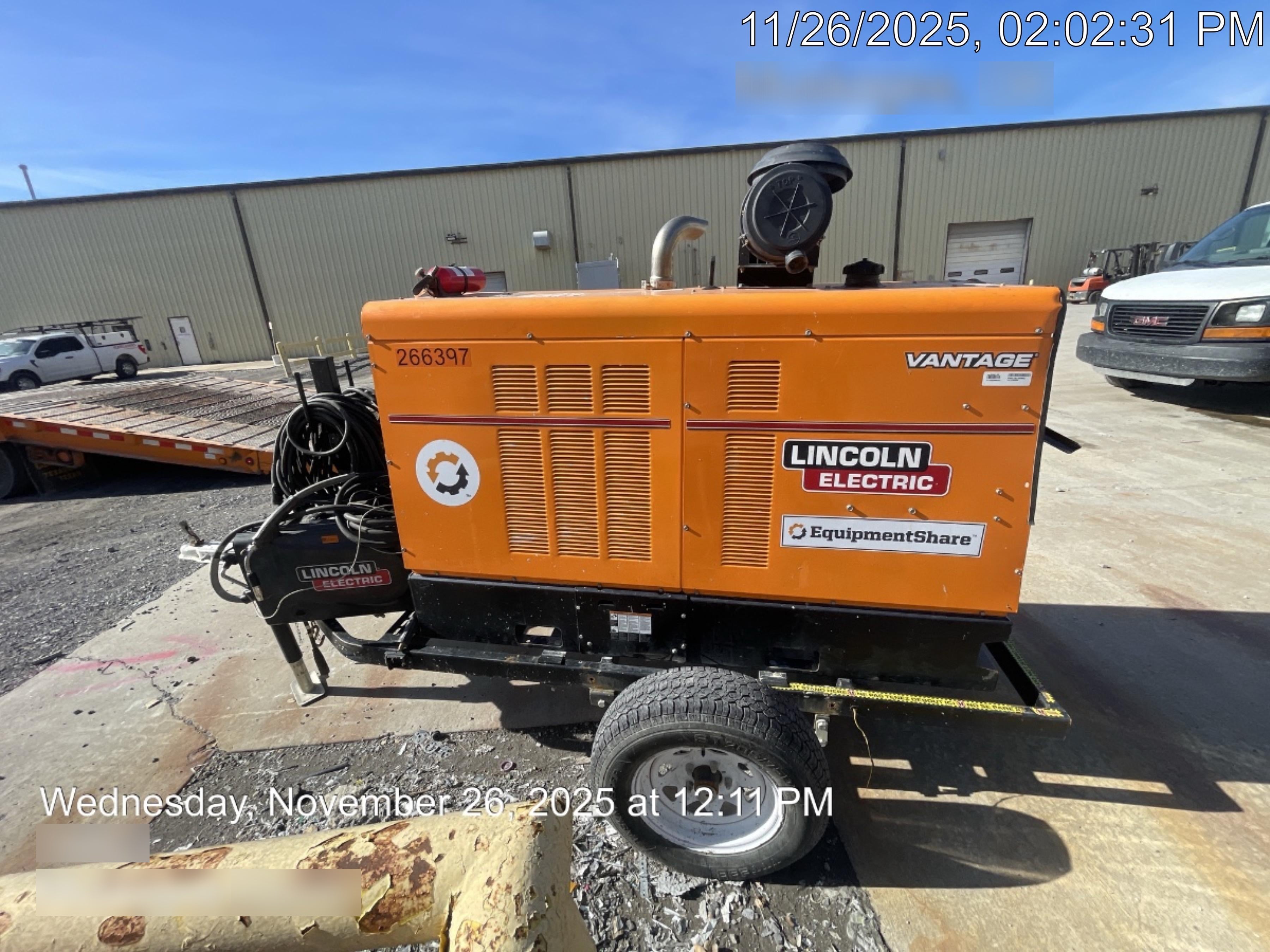 2022 Lincoln Electric Vantage 549X Crosslink Technology, Trailer Mounted, ES Decals, T3