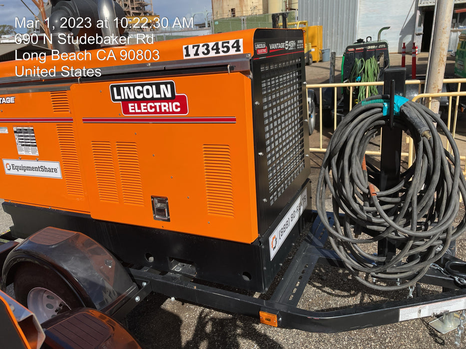 2021 Lincoln Electric Vantage 549X Ready Pak 3, ORANGE (includes trailer, cable rack, fender light kit)