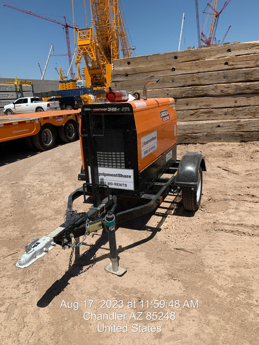 2021 Lincoln Electric Vantage 322 Vantage 322 Ready Pak 3 w/ Decals, ORANGE (includes trailer, cable rack, fender light kit) NO Telematics