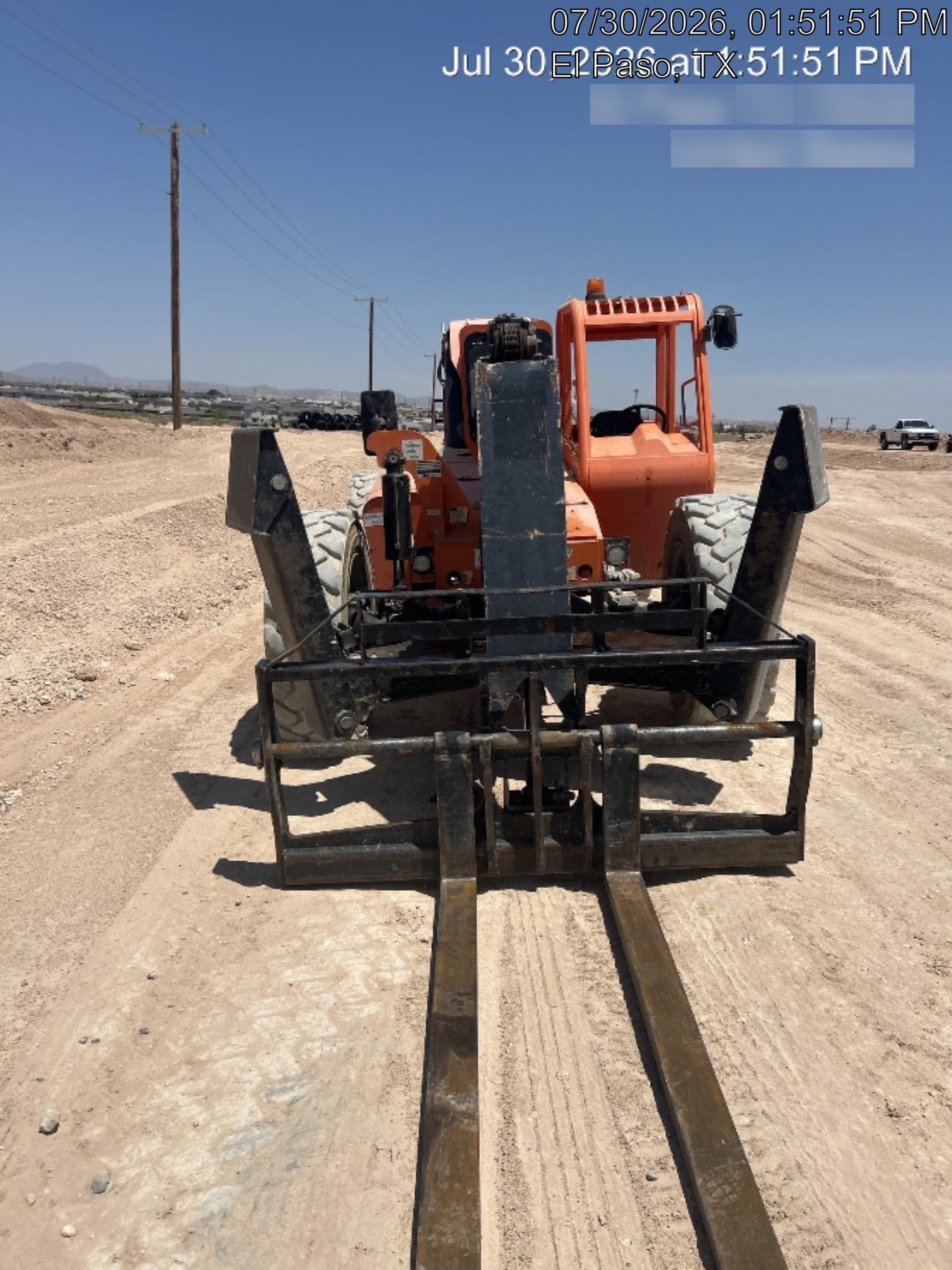 2018 Skytrak 10054 Skytrak 10054 10K Telehandler w/Open ROPS Solid Tires, LED Work Lights, Rotating Beacon, 60" Carriage/60" Forks