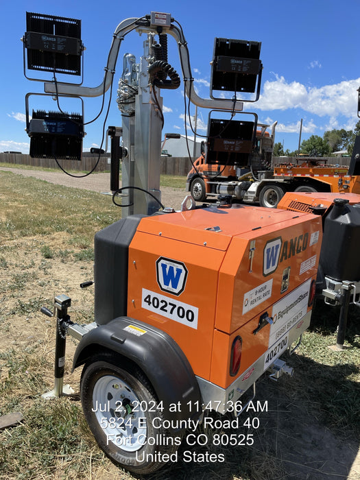 2024 Wanco WLTT-4MM4K Diesel, Deep Sea Controller, Shore Power Plug, Auto Start, (4) 350W LED Floodlights, 4kW Generator, 60 Gal Fuel Tank, 2" Ball, T3