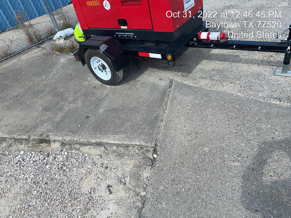 2022 Shindaiwa DGW400MDL Kubota D902 Engine, 23 HP, Dual Op Welder, Wire, Arc, Droop Stick, Tig, and CC Stick Functionality, Simulphase, 3 Phase and 1 Phase Gen Output, Single Axle NB Trlr, Slr Trckl Chrg 12V 12W, Fire Ext