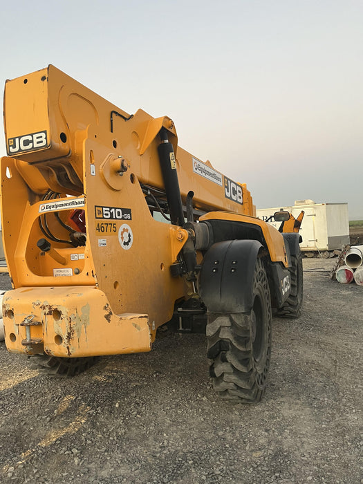2019 JCB 510-56 Canopy, 74 HP, Solid Tires, STD Worklight, Beacon, Aux Hydraulics, Lifting Eye, Back up Alarm w/66" Carriage/60" Forks