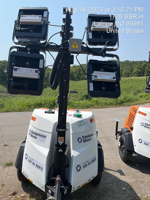 2023 Generac MLT2 Diesel, Flex Switch 120V Input, Powerzone Controller, (4) 320W LED Lights, 4kW Generator, 39.9 Gal Fuel Tank, 2" Ball, T3