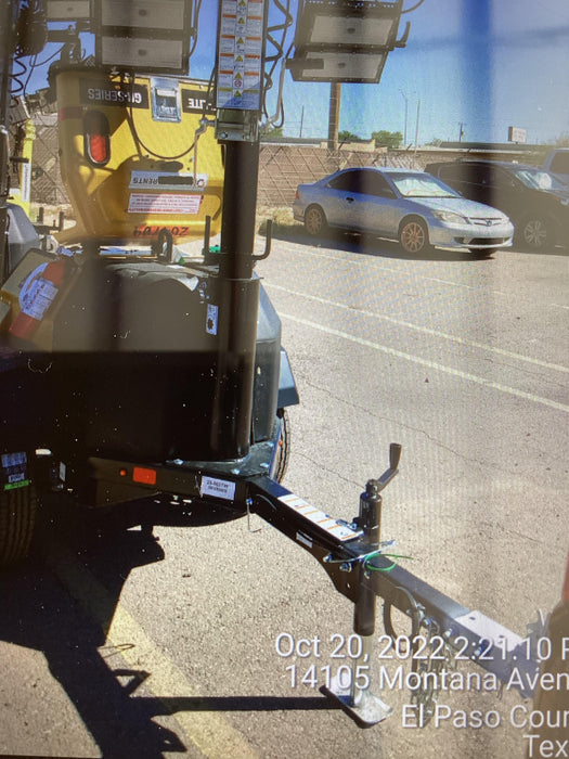 2022 Allmand NLV3GR (4) LED Light Fixture 350W, 23' Vertical Mast, 3kW Prime, Towable, ES Decals, T3