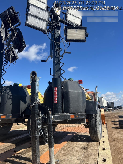 2022 Allmand NLV3GR (4) LED Light Fixture 350W, 23' Vertical Mast, 3kW Prime, Towable, ES Decals, T3