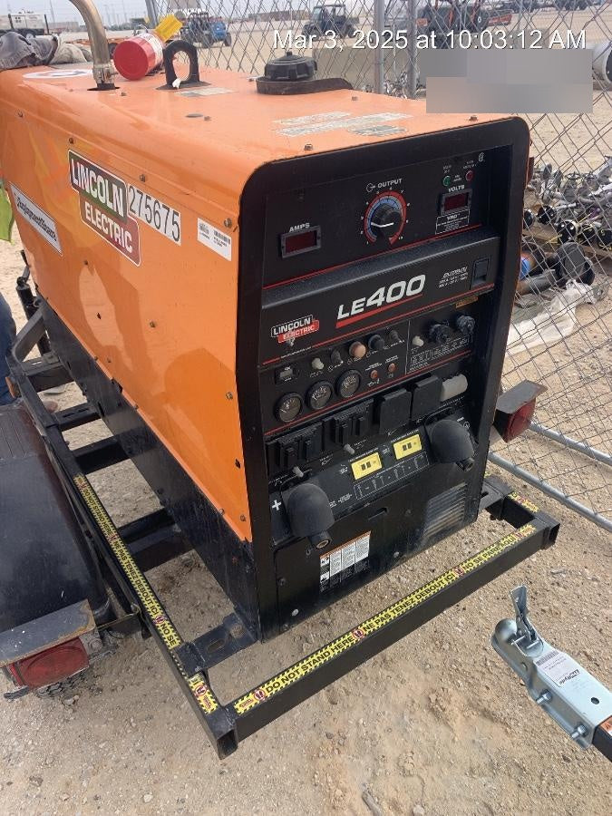 2022 Lincoln Electric LE400 Kubota V1505, Trlr, Cable Rack, Light Kit, ES Decals, T3