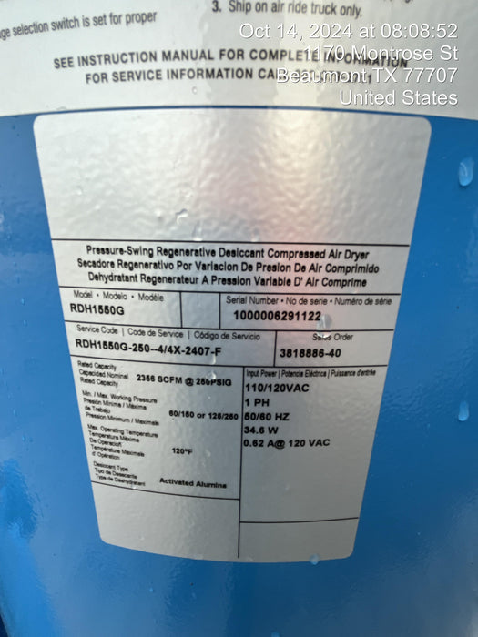 2024 HANKISON RDH-1550G