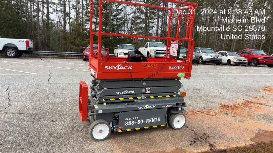 2024 Skyjack SJ3219 Electric Drive, Sld NM Tires, DBcns, RFRails, Power to Platform, T3 + Access Control