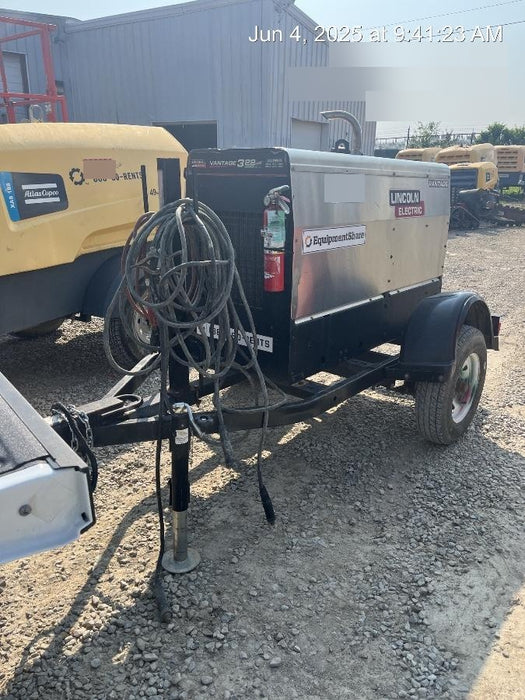 2019 Lincoln Electric Vantage 322 Welder Ready-Pak 3, Two wheel trailer, Fender and Light kit, Cable Rack