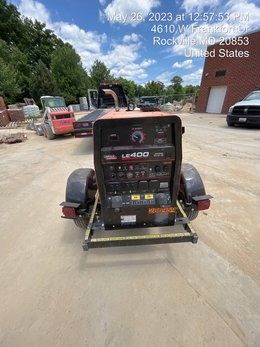 2022 Lincoln Electric LE400 Kubota V1505, Trlr, Cable Rack, Light Kit, ES Decals, T3