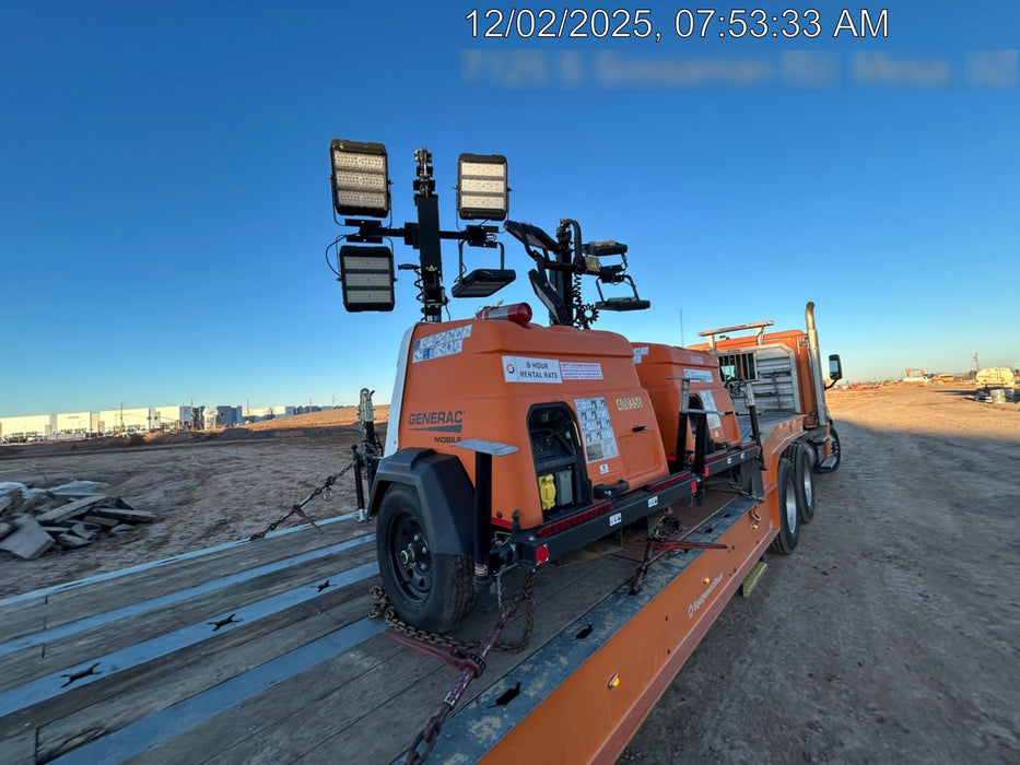 2024 Generac MLT2 Diesel, Flex Switch 120V Input, Powerzone Controller, 
(4) 320W LED Lights, 4kW Generator, 39.9 Gal Fuel Tank, 2" Ball, T3