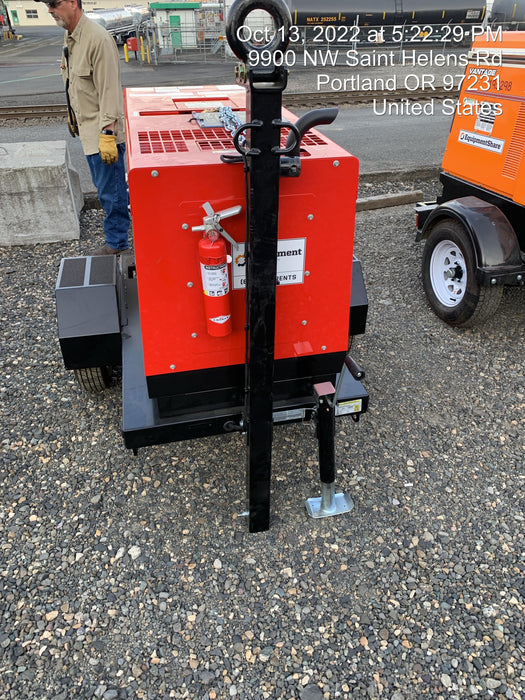 2022 Shindaiwa DGW400MDL Kubota D902 Engine, 23 HP, Dual Op Welder, Wire, Arc, Droop Stick, Tig, and CC Stick Functionality, Simulphase, 3 Phase and 1 Phase Gen Output, Single Axle NB Trlr, Slr Trckl Chrg 12V 12W, Fire Ext