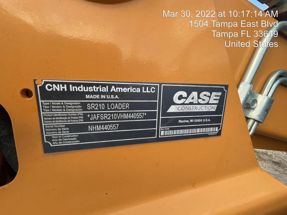 2017 CASE SR210
