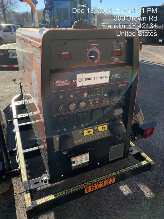 2021 Lincoln Electric Vantage 322 Vantage 322 Ready Pak 3 w/ Decals, ORANGE (includes trailer, cable rack, fender light kit) NO Telematics