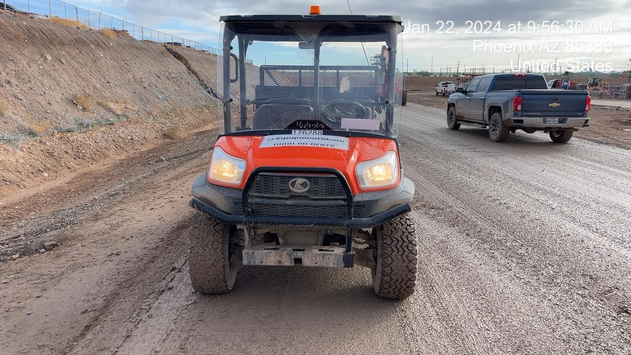 2021 Kubota RTV-X1140W-H Plastic Canopy, Windshield Acrylic Clear, LED Strobe Light, Wire Harness Kit, Back up Alarm