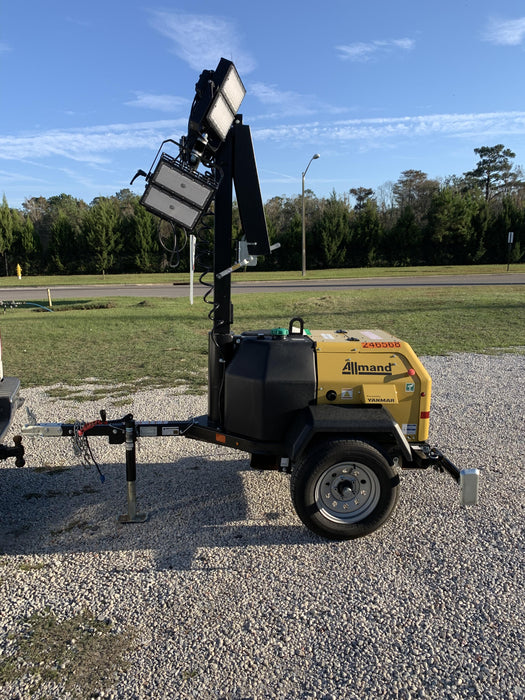 2022 Allmand NLV3GR (4) LED Light Fixture 350W, 23' Vertical Mast, 3kW Prime, Towable