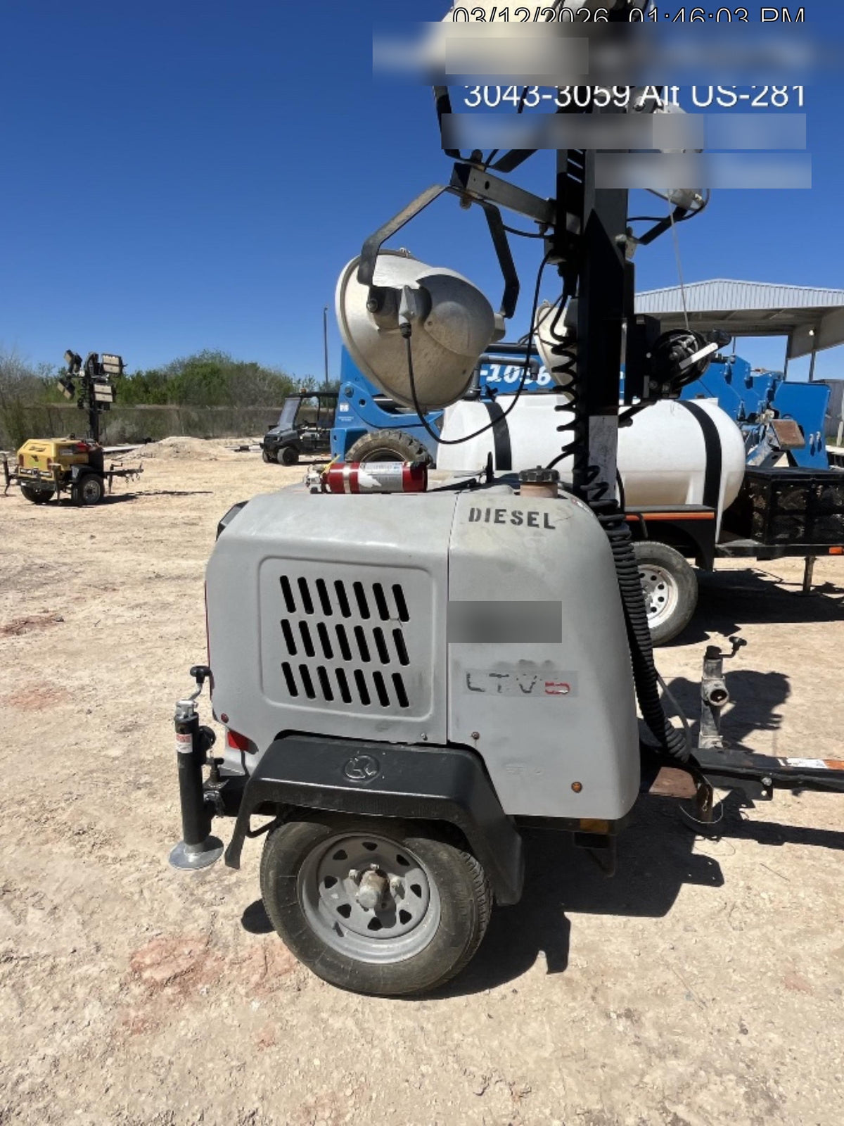 2018 Wacker Neuson LTV6L-MH Wacker Neuson LTV6L Mobile Light Tower w/Fuel Level Sensor Installed