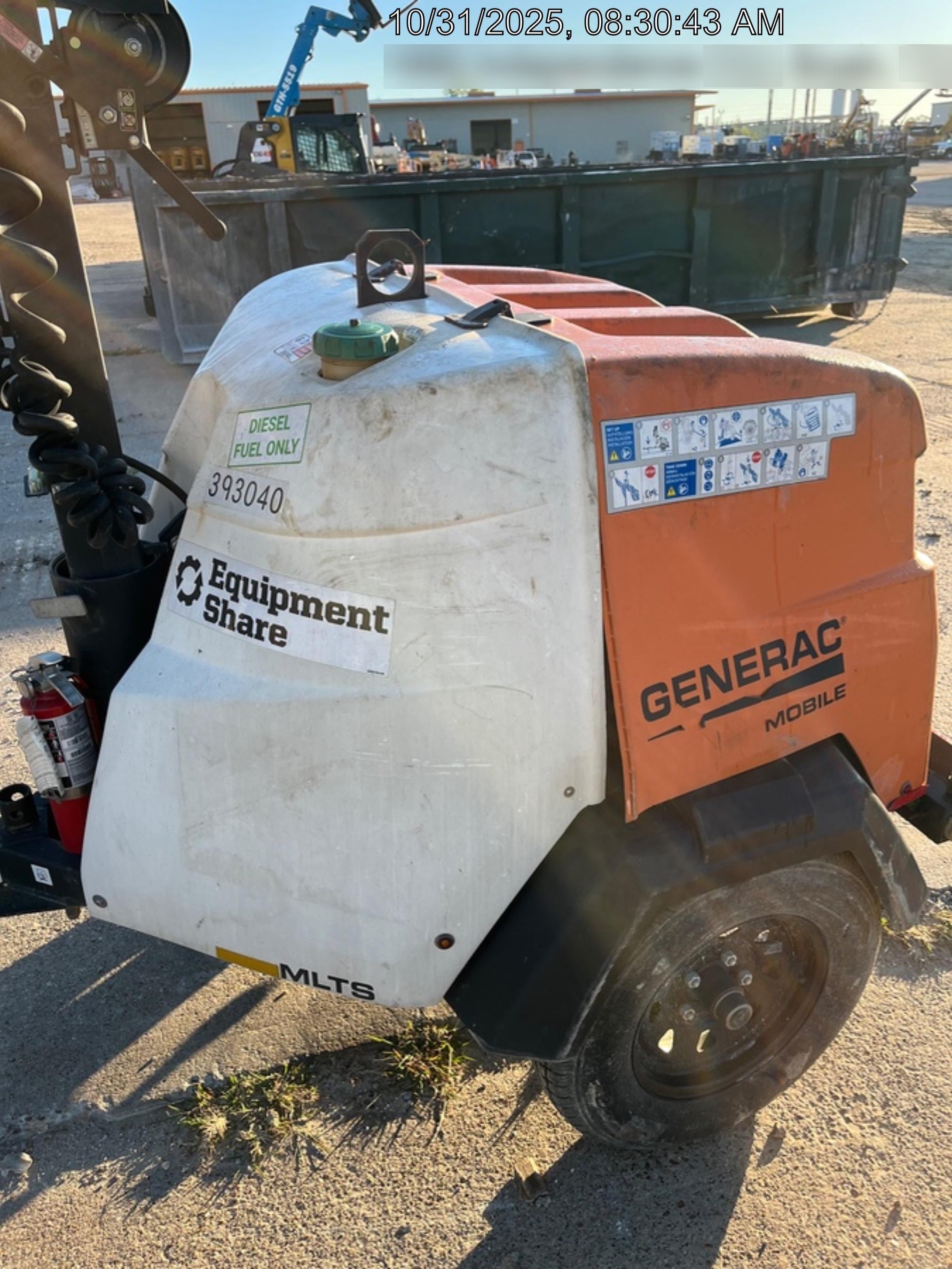 2024 Generac MLT2 Diesel, Flex Switch 120V Input, Powerzone Controller, 
(4) 320W LED Lights, 4kW Generator, 39.9 Gal Fuel Tank, 2" Ball, T3