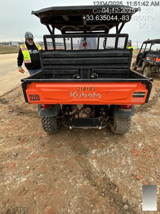 2022 Kubota RTV-X1140W-H Plastic Canopy, Windshield Acrylic Clear, LED Strobe Light, Wire Harness Kit, Back up Alarm