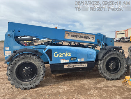 2019 Genie GTH-636 Canopy, Solid RT Tires, LED Work Lights, Beacon 60" QA Carriage, 48" Forks