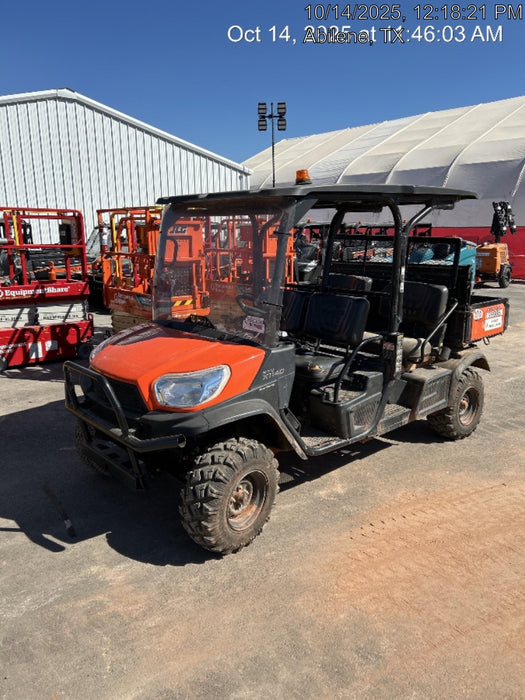 2022 Kubota RTV-X1140W-H Plastic Canopy, Windshield Acrylic Clear, LED Strobe Light, Wire Harness Kit, Back up Alarm