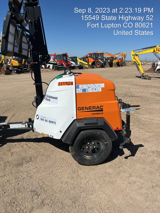 2023 Generac MLT2 Diesel, Flex Switch 120V Input, Powerzone Controller, (4) 320W LED Lights, 4kW Generator, 39.9 Gal Fuel Tank, 2" Ball, T3