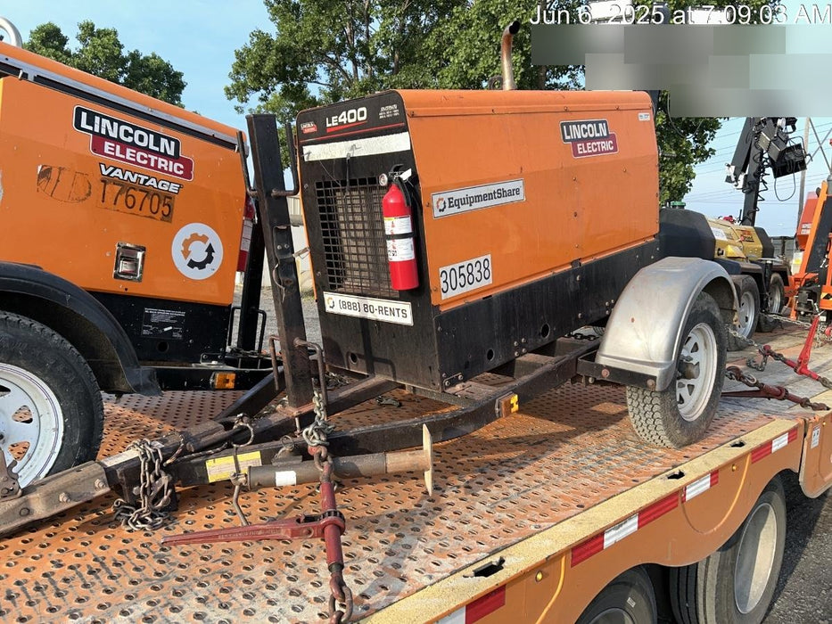 2023 Lincoln Electric LE400 Kubota V1505, Trlr, Cable Rack, Light Kit, ES Decals, T3