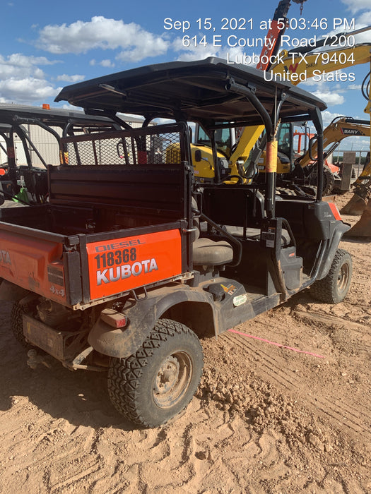 2020 Kubota RTV-X1140W-H Canopy, 4-Seater, Diesel, Windshield Acrylic Clear, LED Strobe, Backup Alarm