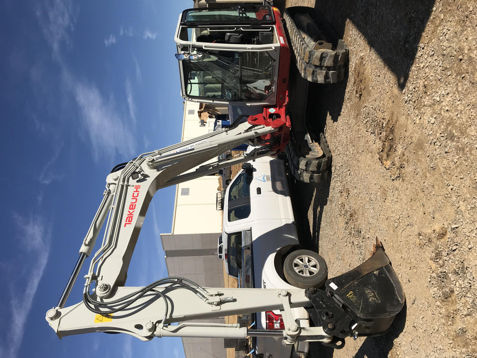 2019 Takeuchi TB290 Cab/Heat/AC Rubber tracks, Dozer blade, Travel alarm, Auxiliary hydraulics Manual QC, Hydraulic thumb, 18", 24", and 36" Buckets