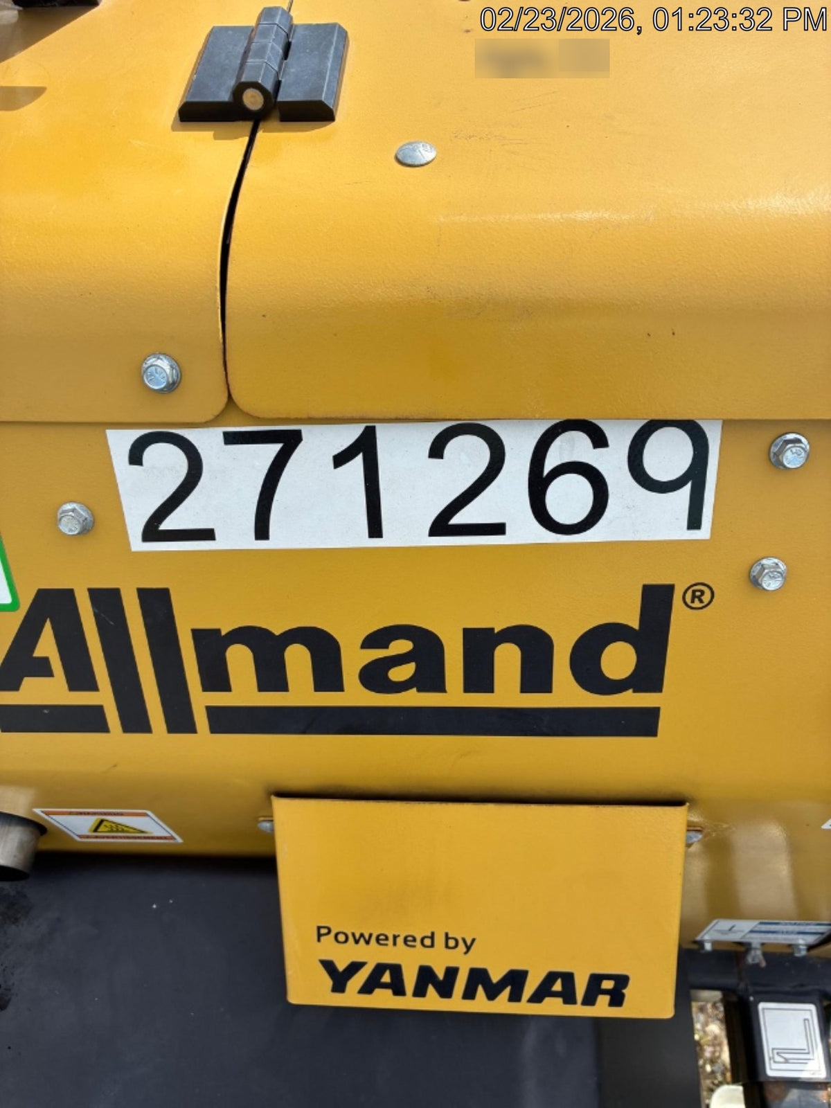 2022 Allmand NLV3GR (4) LED Light Fixture 350W, 23' Vertical Mast, 3kW Prime, Towable, ES Decals, T3