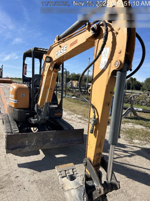 2018 Case CX37C ROPS, LONG ARM, RUBBER TRACKS, AUX HYD