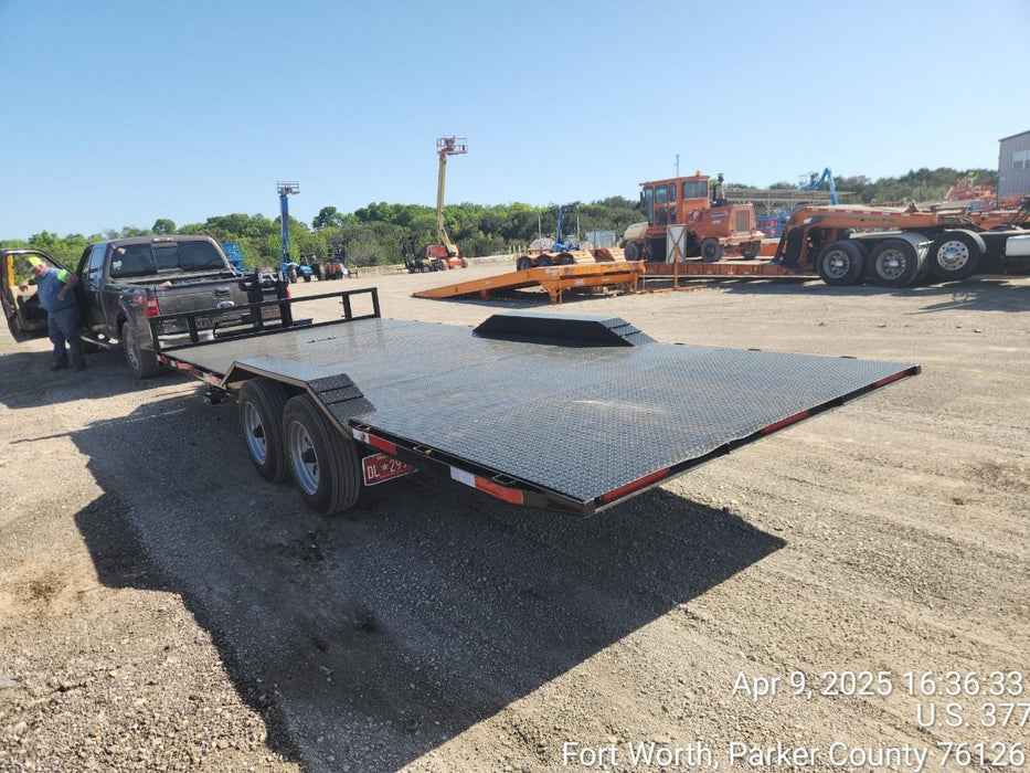 2025 TEXAS PRIDE TRAILERS 21' Lowboy Gravity Tilt Bed 14K Bumper Pull Trailer