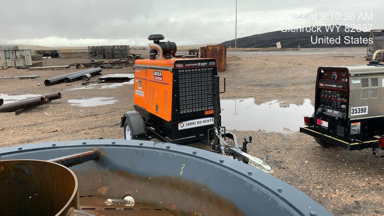 2021 Lincoln Electric Vantage 549X Ready Pak 3, ORANGE (includes trailer, cable rack, fender light kit)