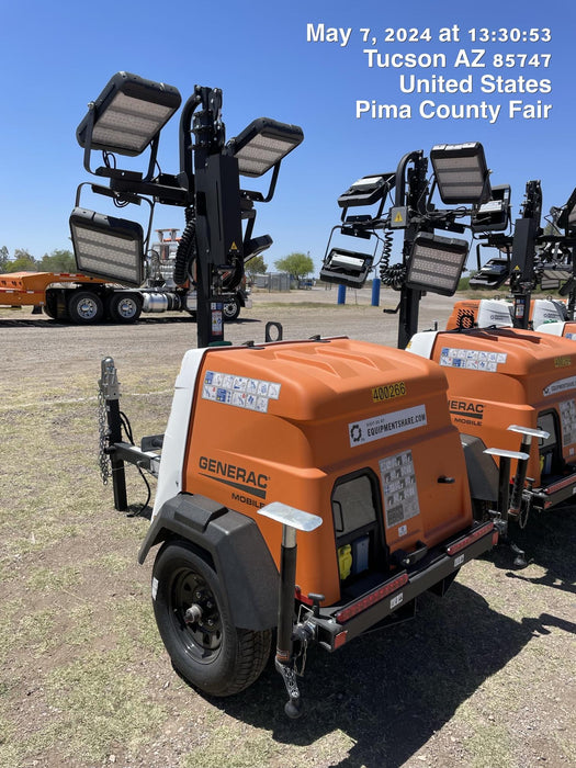 2024 Generac MLT2 Diesel, Flex Switch 120V Input, Powerzone Controller, 
(4) 320W LED Lights, 4kW Generator, 39.9 Gal Fuel Tank, 2" Ball, T3