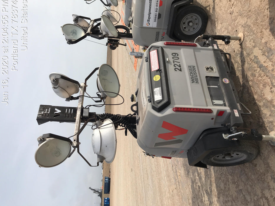 2019 Wacker Neuson LTV6L-MH Wacker Neuson LTV6L Mobile Light Tower w/Fuel Level Sensor Installed
