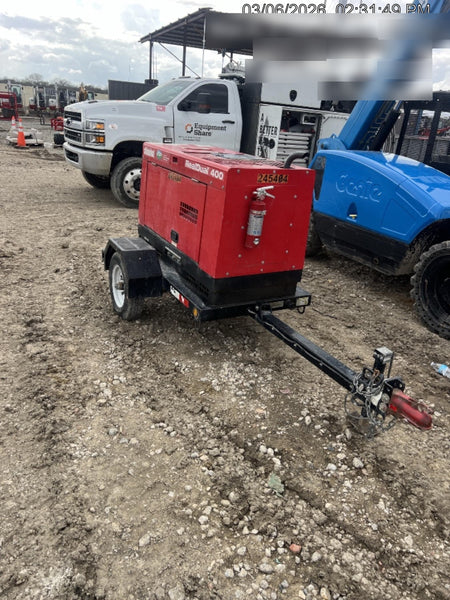 2022 Shindaiwa DGW400MDL Kubota D902 Engine, 23 HP, Dual Op Welder, Wire, Arc, Droop Stick, Tig, and CC Stick Functionality, Simulphase, 3 Phase and 1 Phase Gen Output, Single Axle NB Trlr, Slr Trckl Chrg 12V 12W, Fire Ext