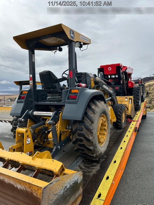 2020 John Deere 210LEP Canopy, 4WD, Second rear hydraulic cylinder, Light Package, Wheel weights